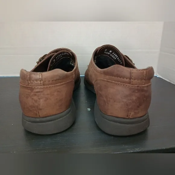 Sebago Vintage Womens Loafers 9 Brown Slip On Buckle Waterproof Leather