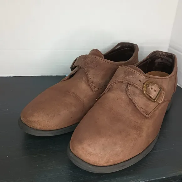 Sebago Vintage Womens Loafers 9 Brown Slip On Buckle Waterproof Leather