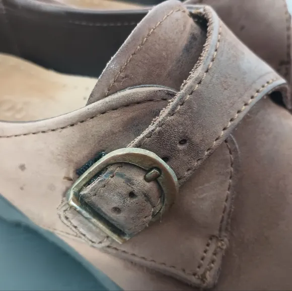 Sebago Vintage Womens Loafers 9 Brown Slip On Buckle Waterproof Leather