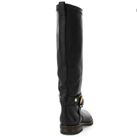 SEE BY CHLOE Black Janis Studded Tall Leather Boots