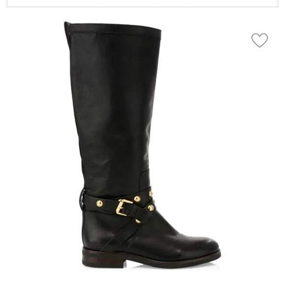 SEE BY CHLOE Black Janis Studded Tall Leather Boots