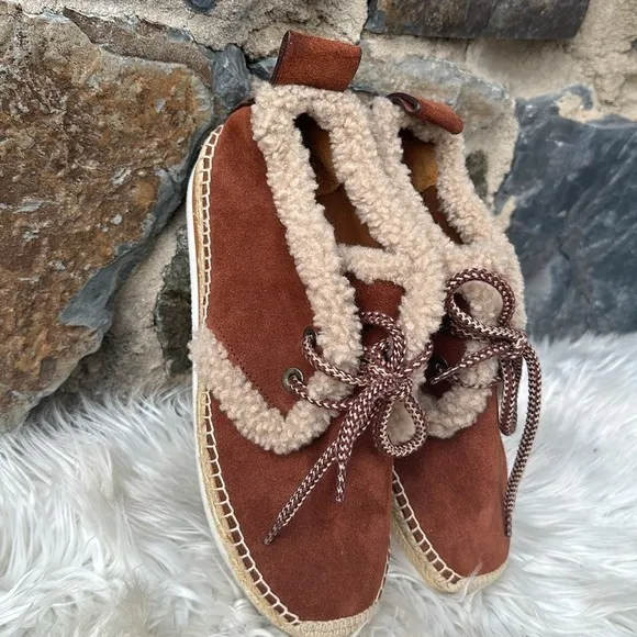 See By Chloe Shearling Espadrille Sneakers size 39 (9)