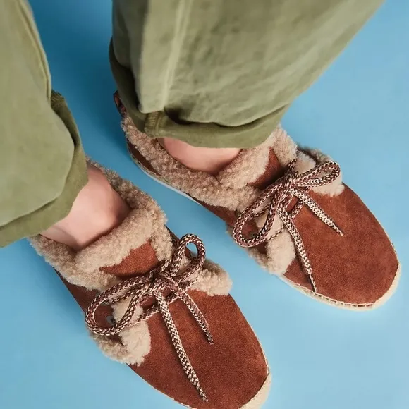 See By Chloe Shearling Espadrille Sneakers size 39 (9)