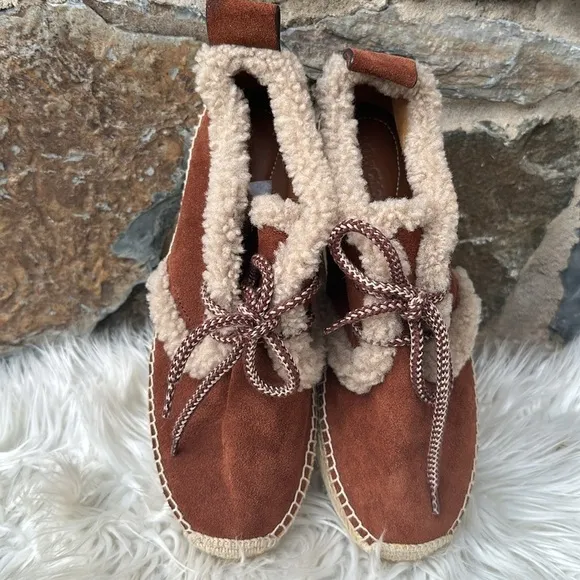 See By Chloe Shearling Espadrille Sneakers size 39 (9)
