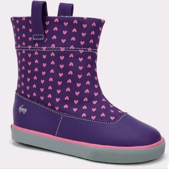 See Kai Run Basics Girl Ripley Hearts  Pull On Boots 5