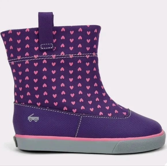 See Kai Run Basics Girl Ripley Hearts  Pull On Boots 5