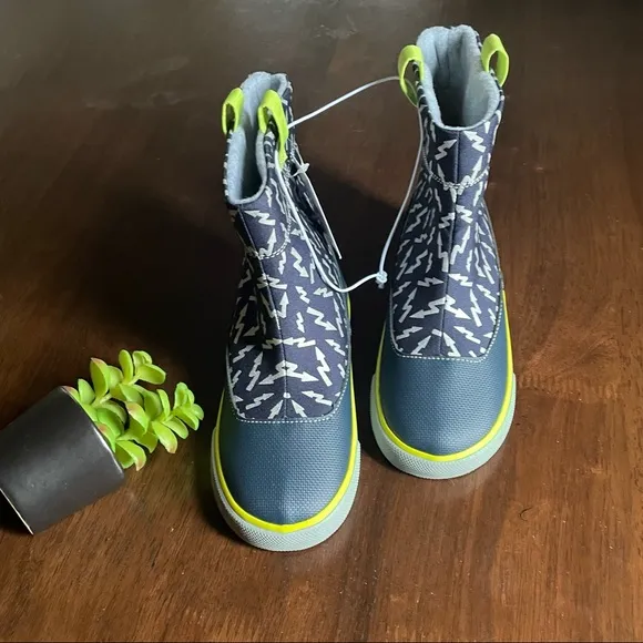 See Kai Run Basics Lightning Ripley Rain Blue Toddler Boots Size 12