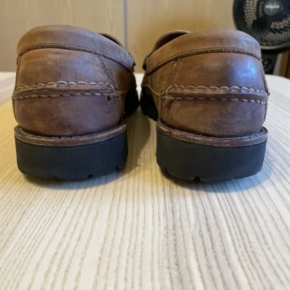 Sequoia by Allen Edmonds Penny Loafers Mens 10 D Brown Slip On Round Toe Nubuck