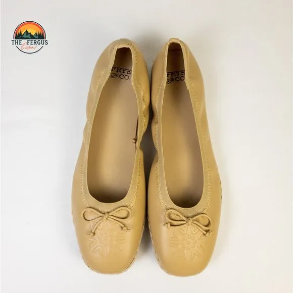 Set Of 2 Frye and Co Willow Ballet Flat Tan-Navy Espadrilles Slip On Women Sz 10