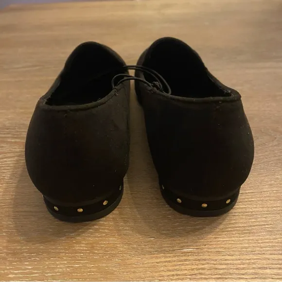 SEYCHELLES Hailey Black Studded Heel Slip On Flats