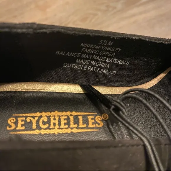 SEYCHELLES Hailey Black Studded Heel Slip On Flats