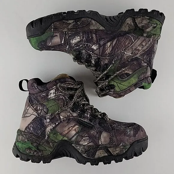 SHE Women's Outdoor Kosoha Hunting Ankle Lace Up Boots Camo Black Green Size 6.5