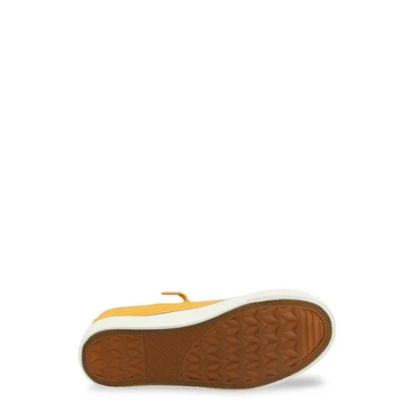 Shone Fabric Sneakers with Rubber Sole and Metal Eyelets
