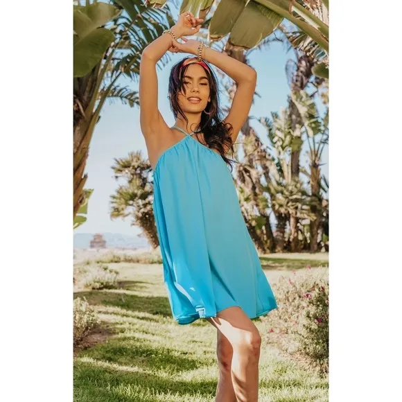 Show Me Your Mumu Lexington Mini Dress Summer Blue S