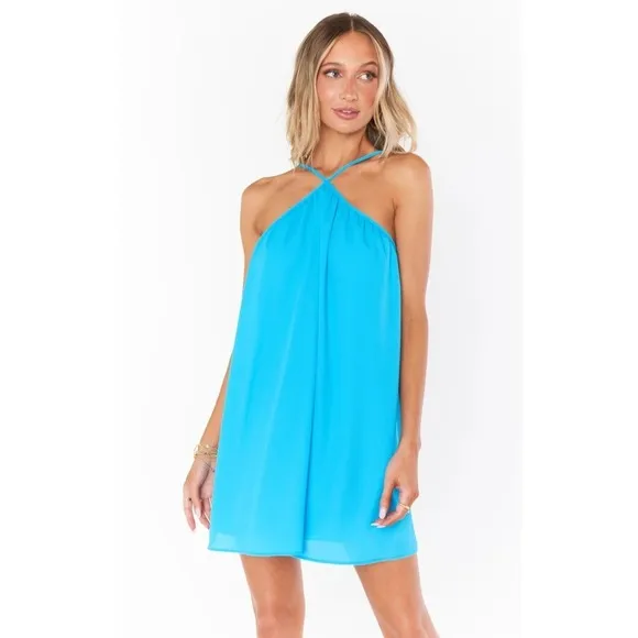 Show Me Your Mumu Lexington Mini Dress Summer Blue S