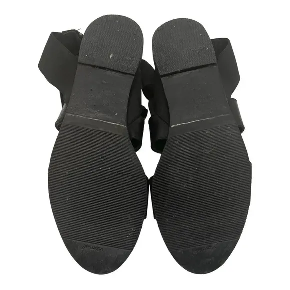 Silent Damir Doma Black Leather Stretch Gladiator Sandals Women’s 38