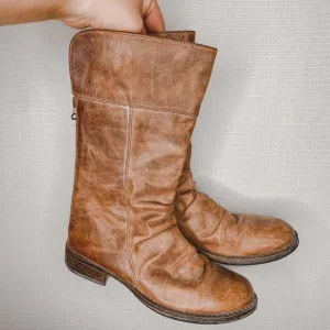 SILGA | Brown Leather Calve Boots Size 9