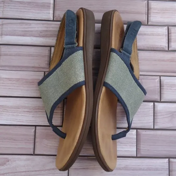 SIZE 3. UGG girls leather thong sandals.