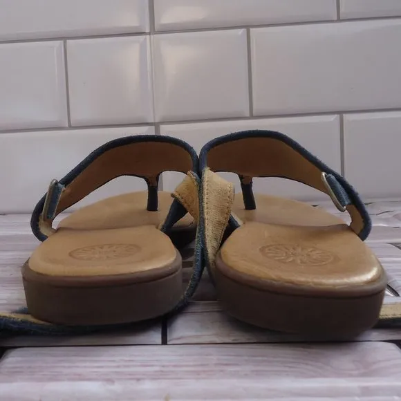 SIZE 3. UGG girls leather thong sandals.
