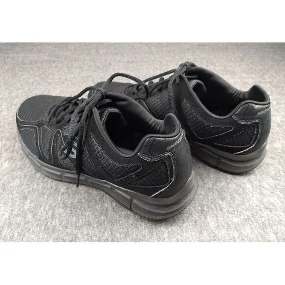 Skechers Flash Point Men's 13‎ Wide Fit Sneakers Black &amp; Grey Memory Foam 58350W