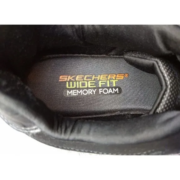 Skechers Flash Point Men's 13‎ Wide Fit Sneakers Black &amp; Grey Memory Foam 58350W