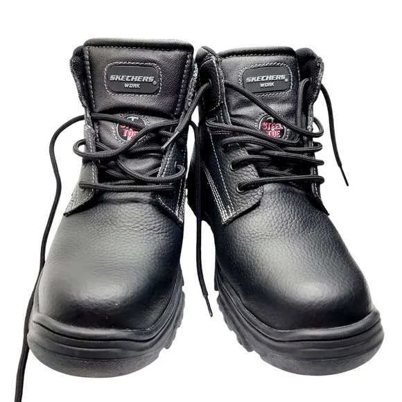 Skechers Men's Burgin-Tarlac Steel Toe Work Boots - Size 10.5