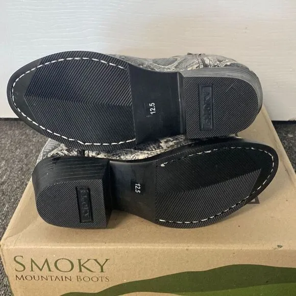 Smoky Mountain Python Black &amp; Gray Cowboy Boots Size 12.5 NEW
