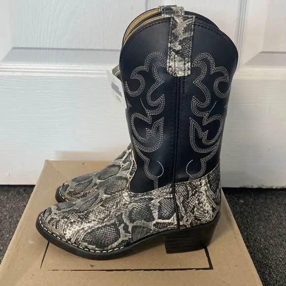 Smoky Mountain Python Black &amp; Gray Cowboy Boots Size 12.5 NEW