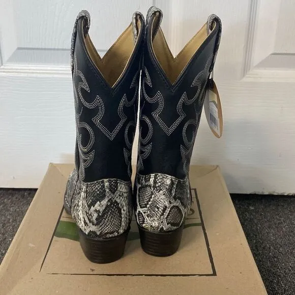 Smoky Mountain Python Black &amp; Gray Cowboy Boots Size 12.5 NEW