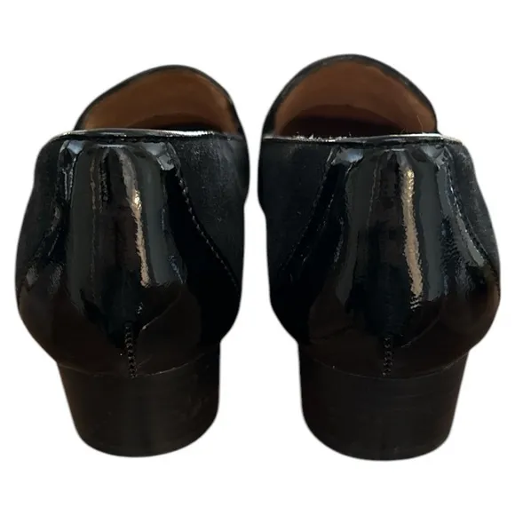 Sofft Womens Black Leather Calf Hair Loafers Animal Print‎ Buckle Size 9 Mobwife
