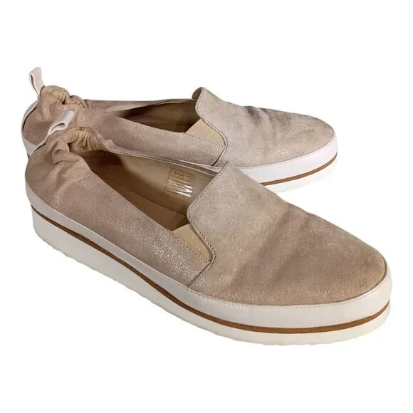 Softwaves Terracare Elyse Slip-On Shoe Loafer Cream Leather Womens 38.5/US 7.5-8