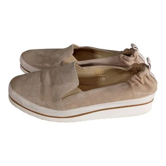 Softwaves Terracare Elyse Slip-On Shoe Loafer Cream Leather Womens 38.5/US 7.5-8