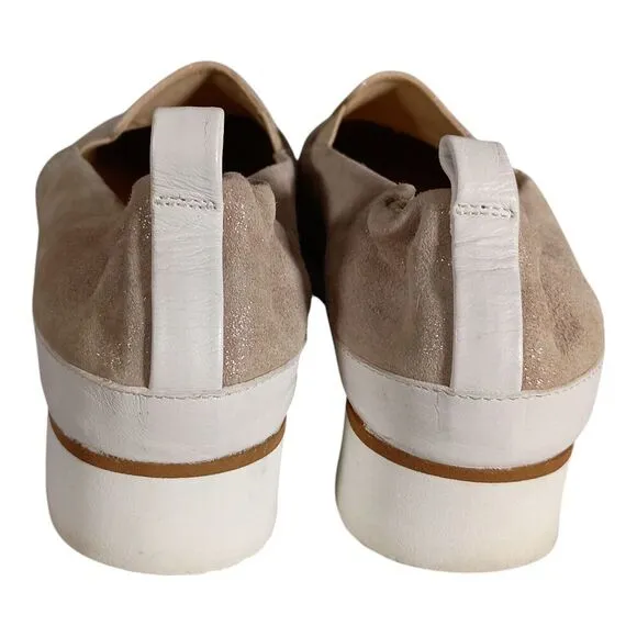 Softwaves Terracare Elyse Slip-On Shoe Loafer Cream Leather Womens 38.5/US 7.5-8
