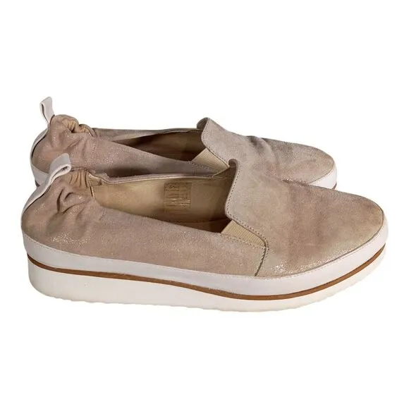 Softwaves Terracare Elyse Slip-On Shoe Loafer Cream Leather Womens 38.5/US 7.5-8