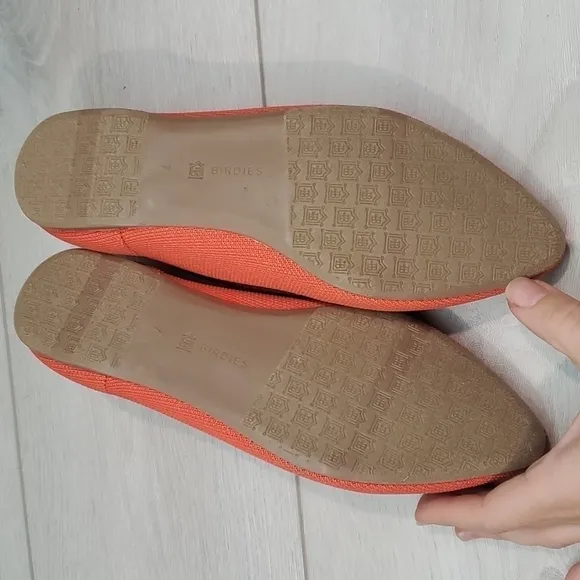 SoldNEW Birdies Womens  Blackbird Knit Flats Loafer Coral Slip on shoes sz 7