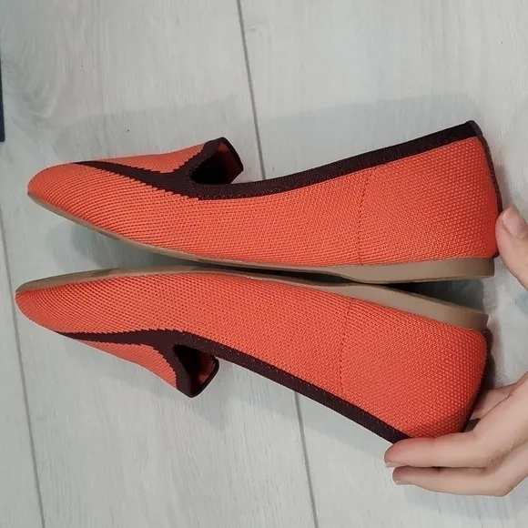 SoldNEW Birdies Womens  Blackbird Knit Flats Loafer Coral Slip on shoes sz 7