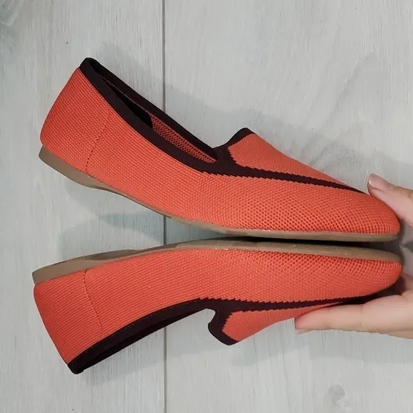 SoldNEW Birdies Womens  Blackbird Knit Flats Loafer Coral Slip on shoes sz 7