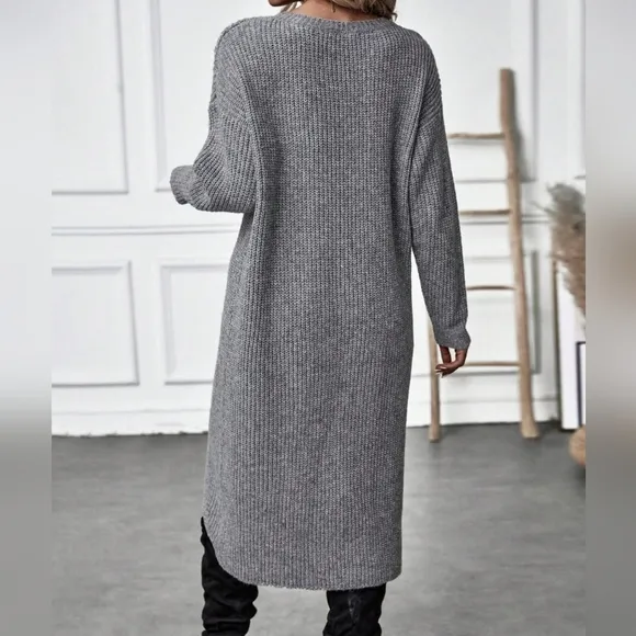 Solid Wrap Hem Sweater