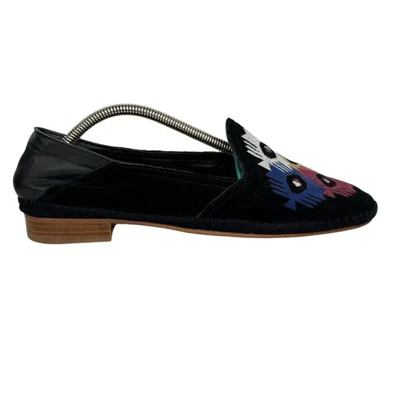 Soludos Embriodered Venetian Loafer 8.5 Southwestern Women's Flats Slipper Mule