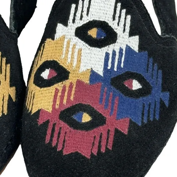 Soludos Embriodered Venetian Loafer 8.5 Southwestern Women's Flats Slipper Mule