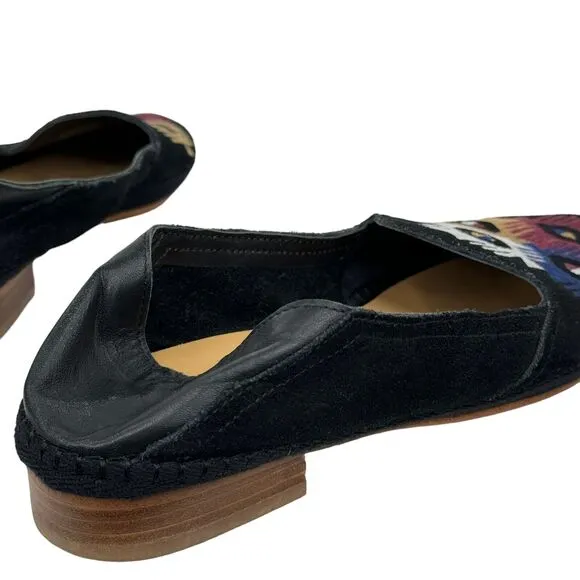 Soludos Embriodered Venetian Loafer 8.5 Southwestern Women's Flats Slipper Mule