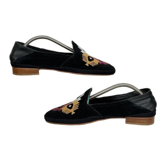 Soludos Embriodered Venetian Loafer 8.5 Southwestern Women's Flats Slipper Mule
