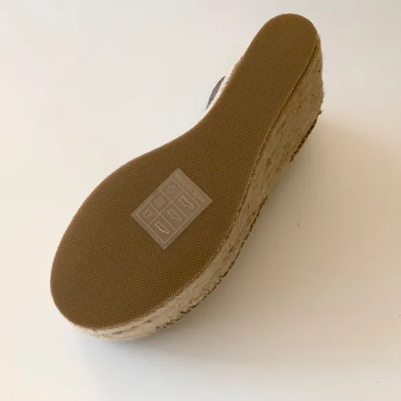 Soludos Positano Scale Ash Suede Womens Ankle Strap Espadrille Wedge Sandals 10