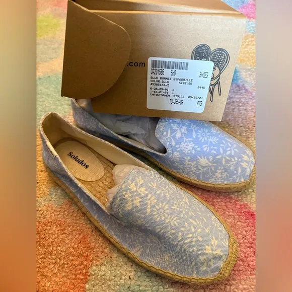 Soludos woman’s size 8 Blue Espadrilles brand new