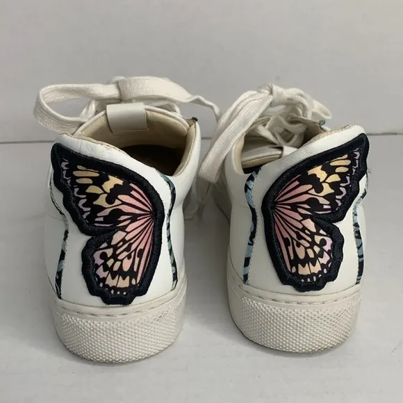 Sophia Webster white leather butterfly trainer sneakers