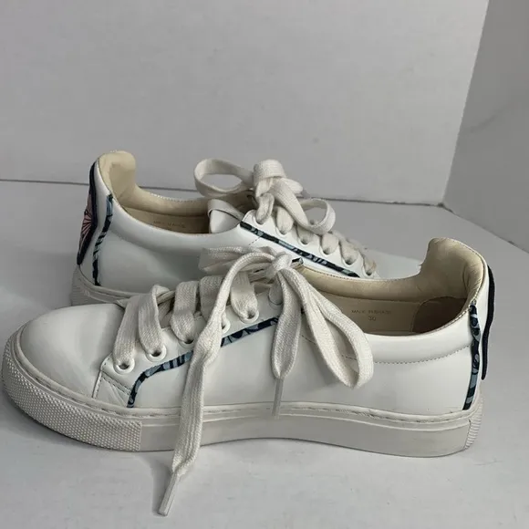 Sophia Webster white leather butterfly trainer sneakers