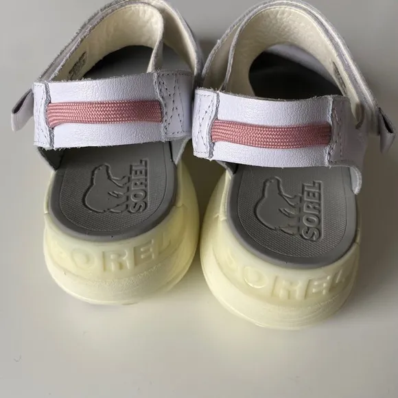 Sorel Blitz Stride Sporty Sandals US 10 EU 41 White Leather Platform