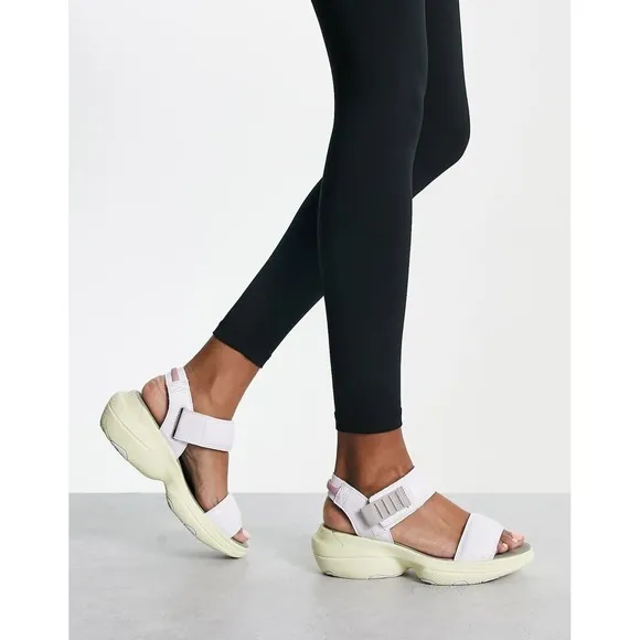 Sorel Blitz Stride Sporty Sandals US 10 EU 41 White Leather Platform