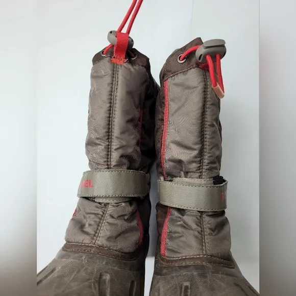 Sorel Boots Brown   Red NY1810-287 Youth 5 Waterproof lined Snow Winter