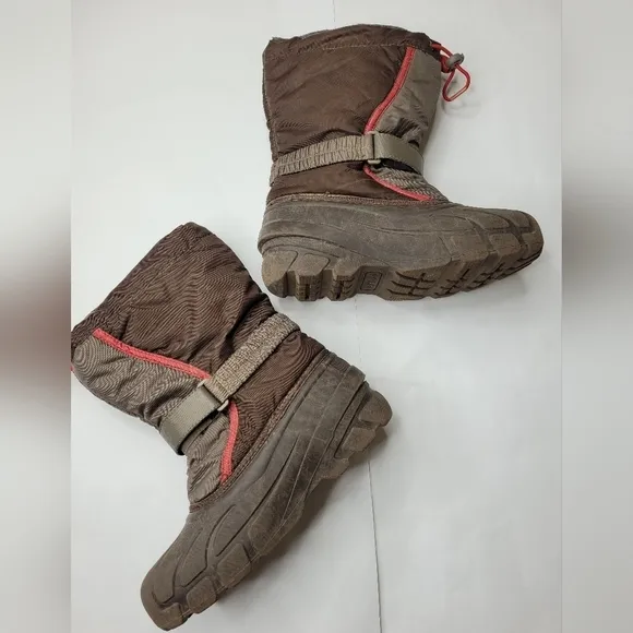 Sorel Boots Brown   Red NY1810-287 Youth 5 Waterproof lined Snow Winter